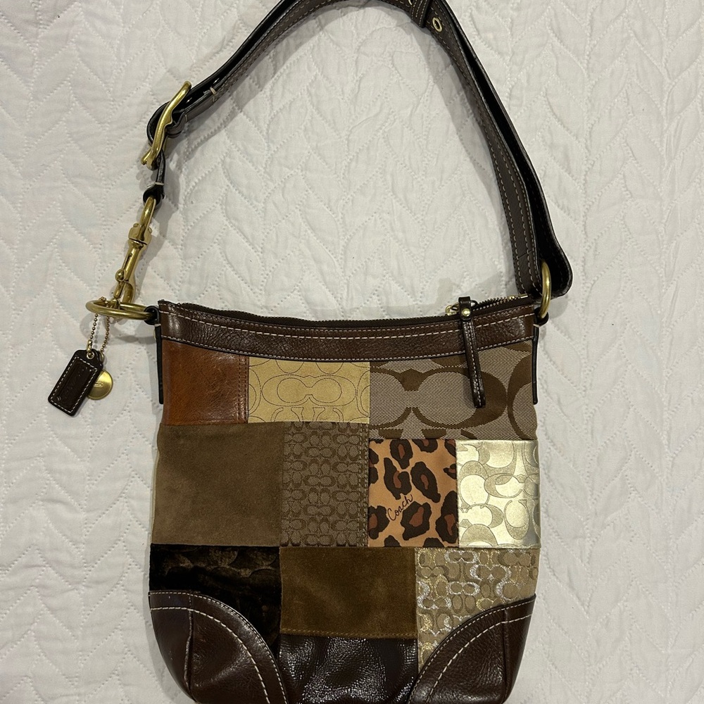 Coach Multicolor Patchwork Shoulder Bag